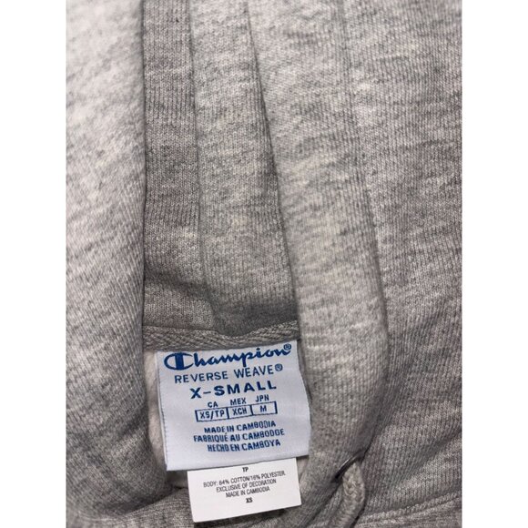 Vintage Champion XS Reverse Weave Cropped Hoodie - Picture 3 of 4